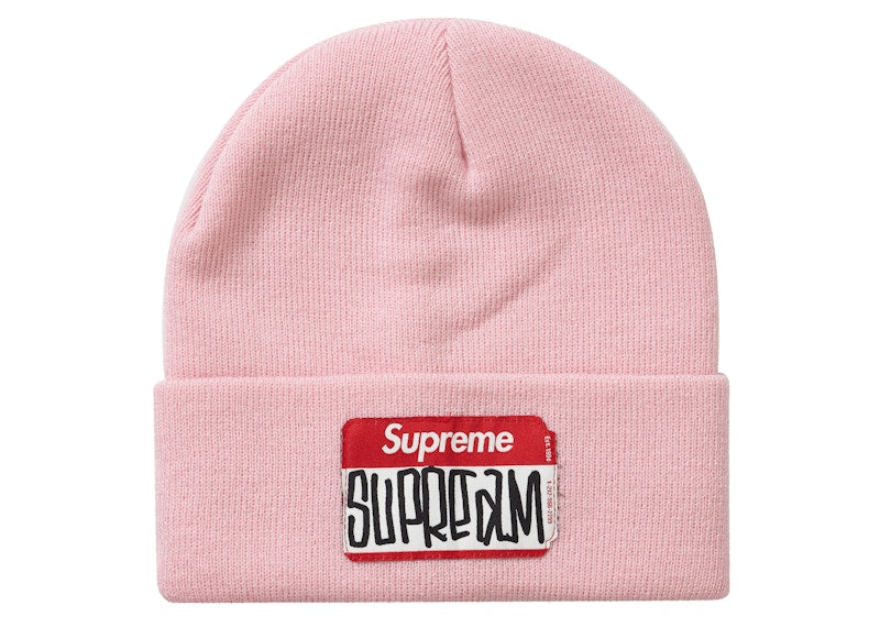 Supreme Gonz Nametag Beanie Pink