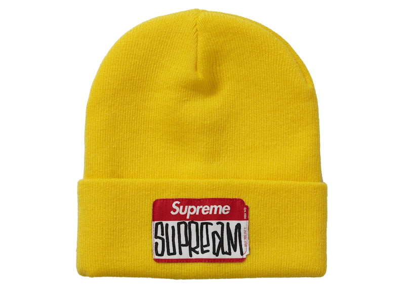 Supreme Gonz Nametag Beanie Yellow