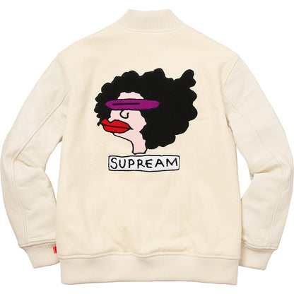 Supreme Gonz Ramm Varsity Jacket Off White