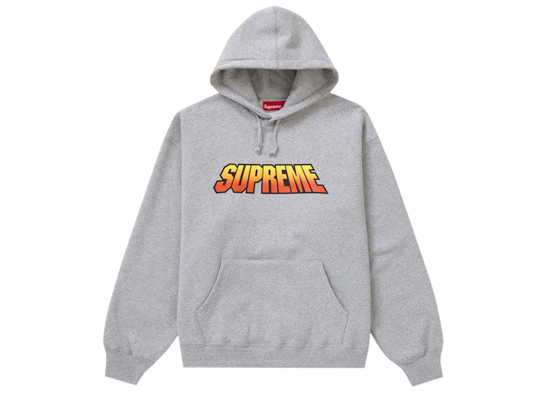 Supreme Gradient Hooded Sweatshirt Heather Grey