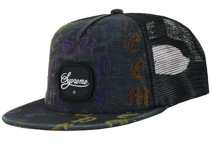Supreme Gradient Jacquard Denim Mesh Back 5-Panel Black