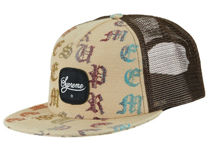 Supreme Gradient Jacquard Denim Mesh Back 5-Panel Tan