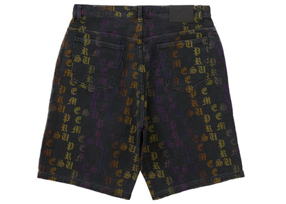 Supreme Gradient Jacquard Denim Short Black