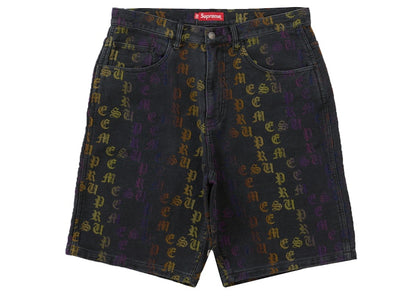 Supreme Gradient Jacquard Denim Short Black