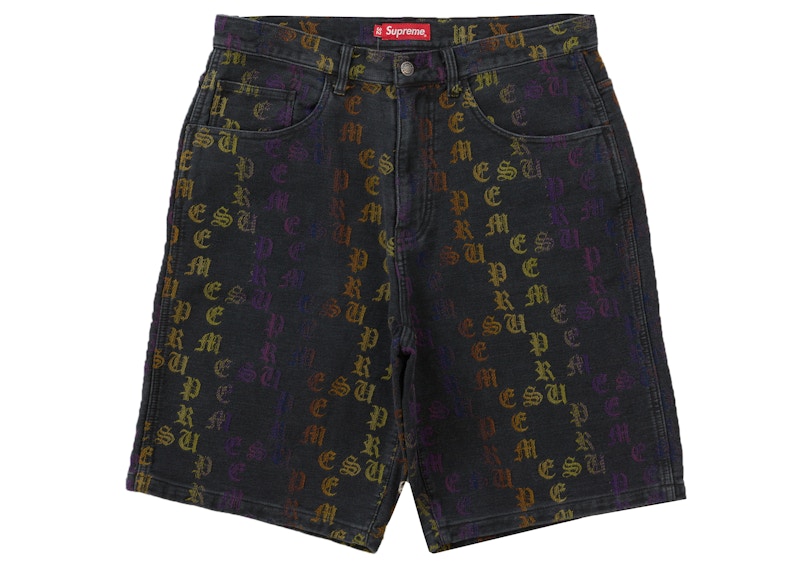 Supreme Gradient Jacquard Denim Short Black