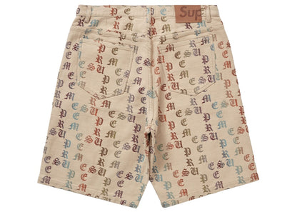 Supreme Gradient Jacquard Denim Short Tan