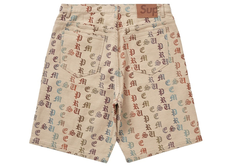 Supreme Gradient Jacquard Denim Short Tan