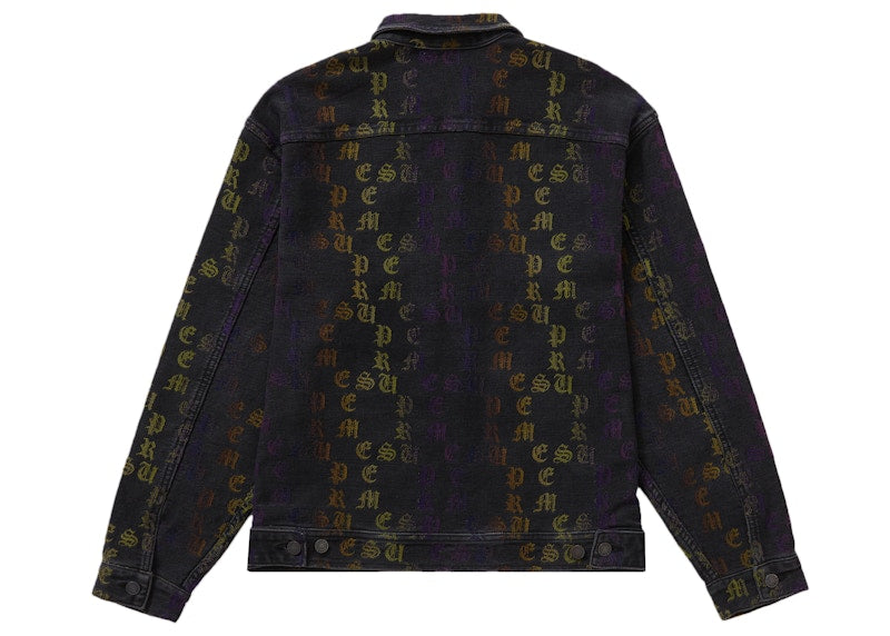 Supreme Gradient Jacquard Denim Work Jacket Black
