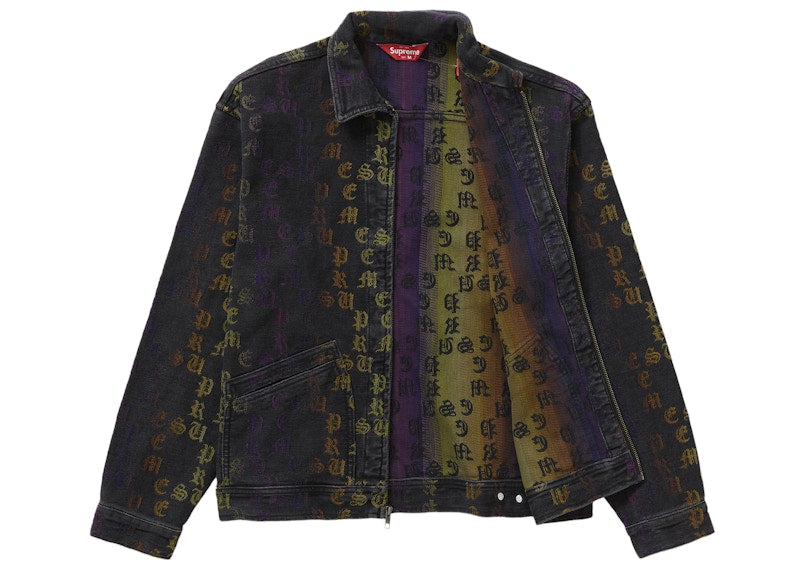 Supreme Gradient Jacquard Denim Work Jacket Black
