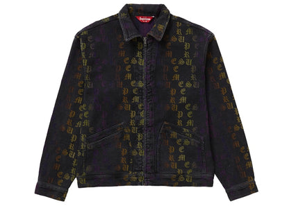 Supreme Gradient Jacquard Denim Work Jacket Black