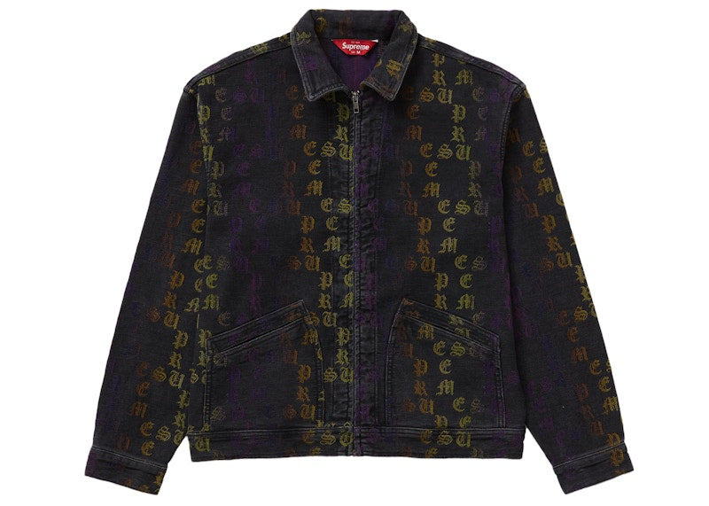 Supreme Gradient Jacquard Denim Work Jacket Black