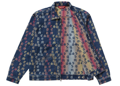 Supreme Gradient Jacquard Denim Work Jacket Blue