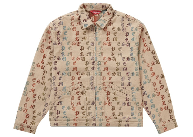 Supreme Gradient Jacquard Denim Work Jacket Tan