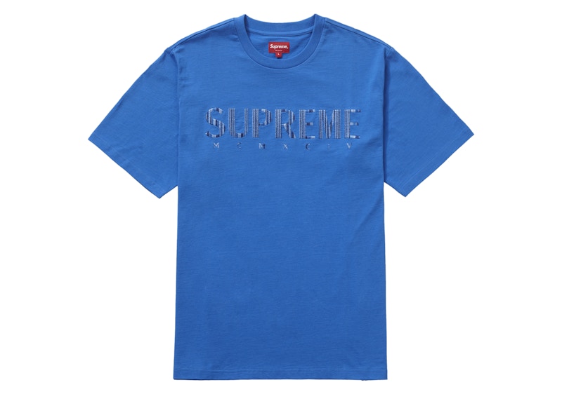 Supreme Gradient Logo Tee Blue