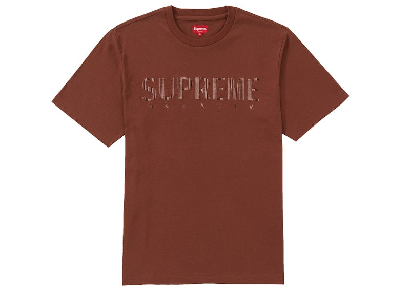 Supreme Gradient Logo Tee Brown