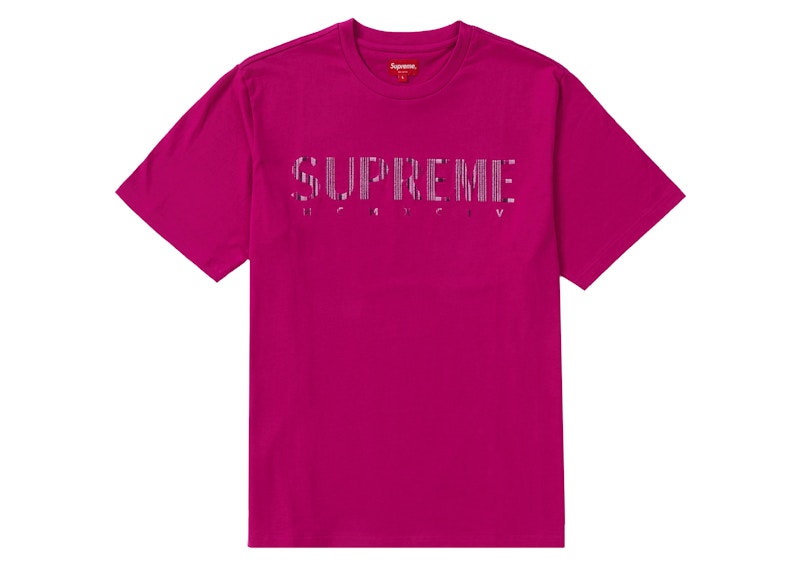 Supreme Gradient Logo Tee Magenta