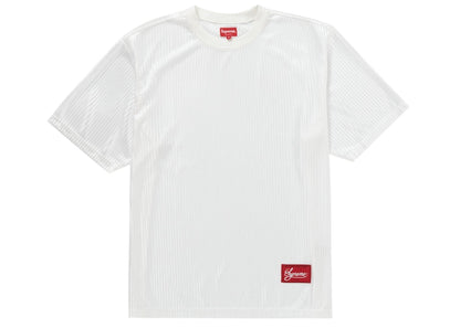 Supreme Gradient Mesh Stripe Jersey White