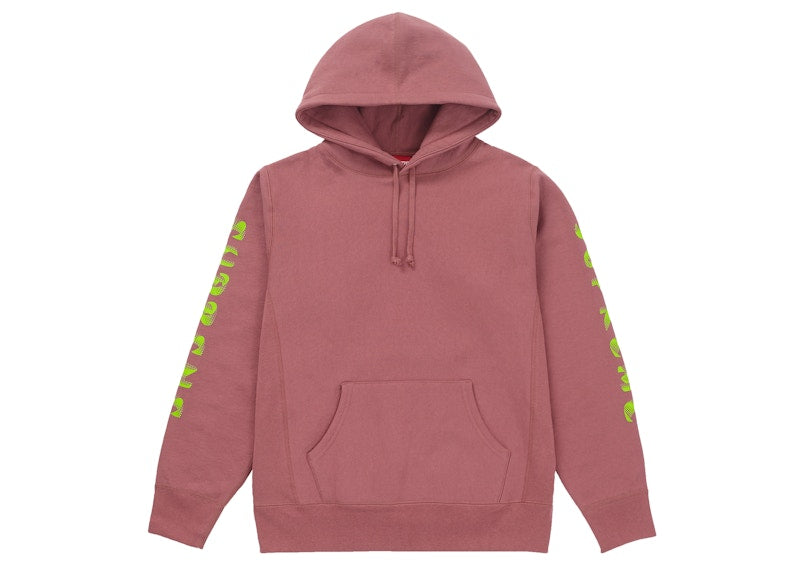 Supreme Gradient Sleeve Hooded Sweatshirt Dark Rose