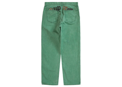 Supreme Great China Wall Canvas 5-Pocket Jean Washed Green
