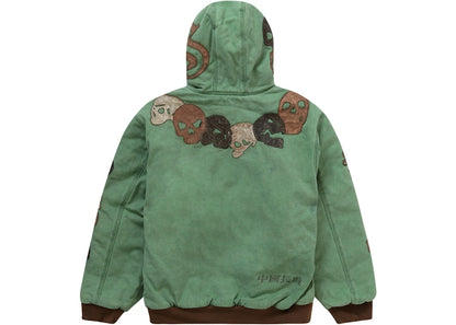 Supreme Great China Wall Hooded Work Jacket Washed Green