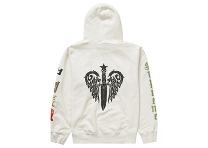 Supreme Great China Wall Sword Hooded Sweatshirt White