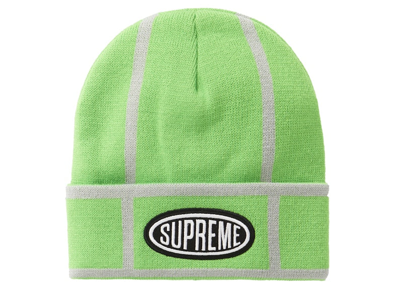 Supreme Grid Beanie Lime