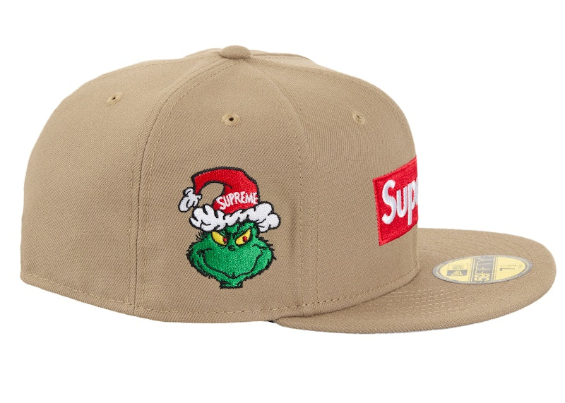 Supreme Grinch Box Logo New Era 59Fifty Fitted Cap Tan