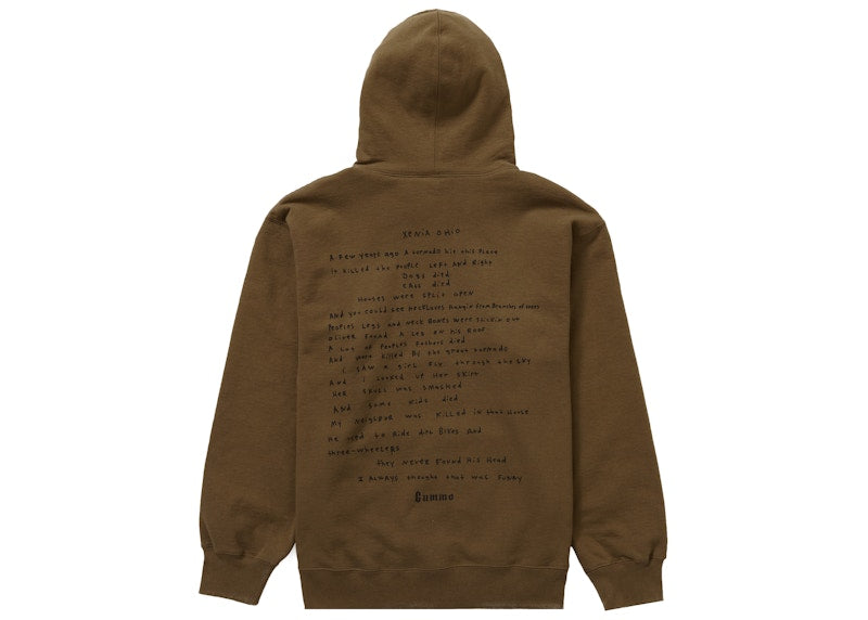 Supreme Gummo Hooded Sweatshirt Olive Brown
