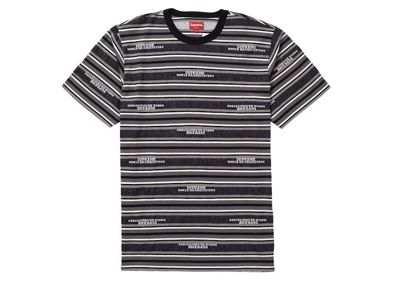 Supreme HQ Stripe S/S Top Black