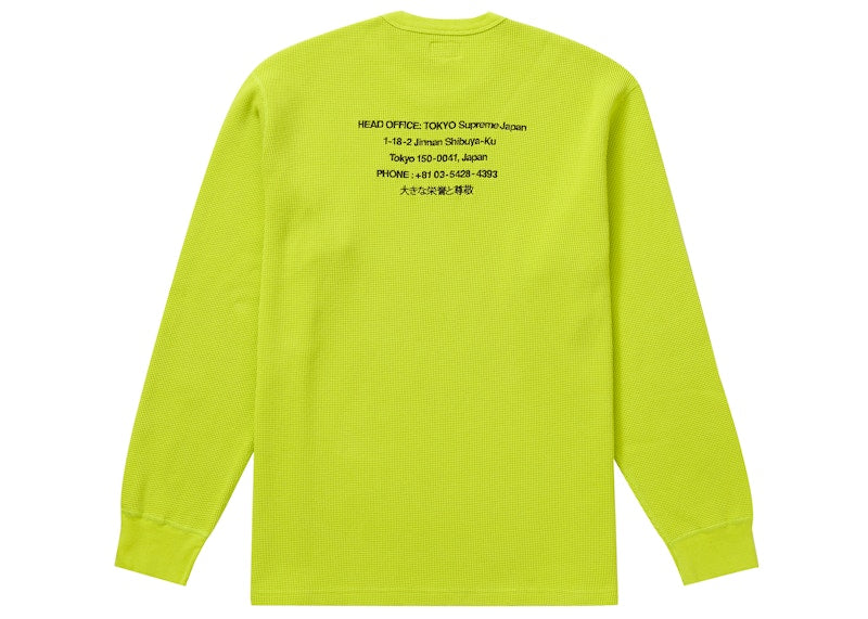 Supreme HQ Waffle Thermal Acid Green