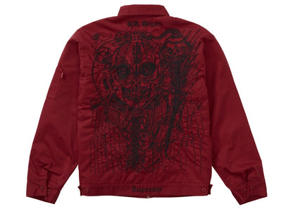 Supreme H.R. Giger Embroidered Work Jacket Red