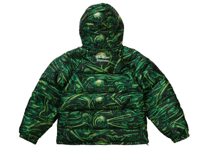 Supreme H.R. Giger Jacquard Down Puffer Jacket Green