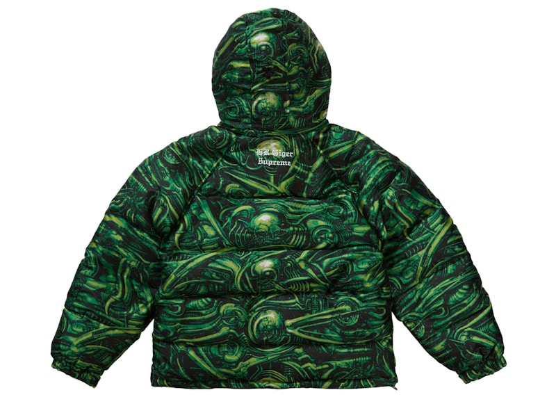 Supreme H.R. Giger Jacquard Down Puffer Jacket Green
