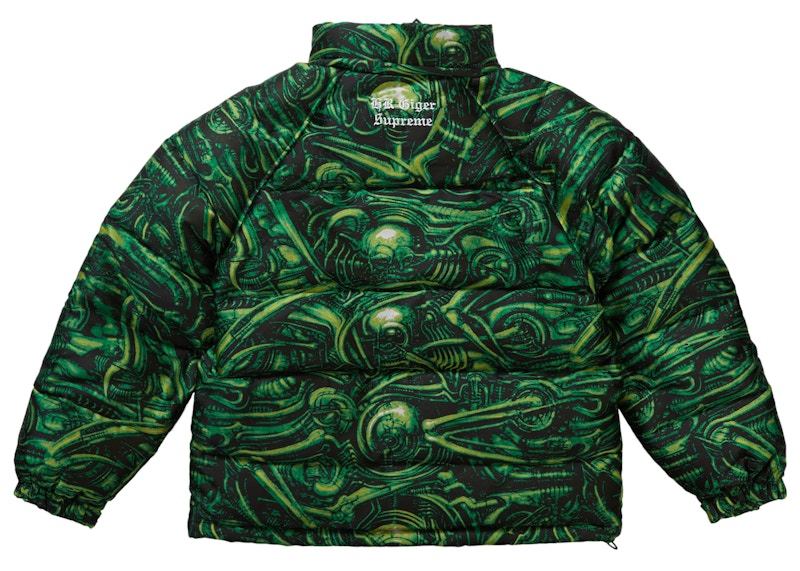 Supreme H.R. Giger Jacquard Down Puffer Jacket Green