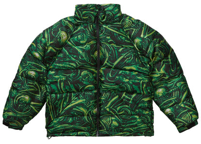 Supreme H.R. Giger Jacquard Down Puffer Jacket Green