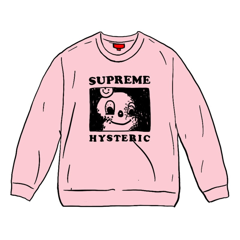 Supreme HYSTERIC GLAMOUR Crewneck Light Pink
