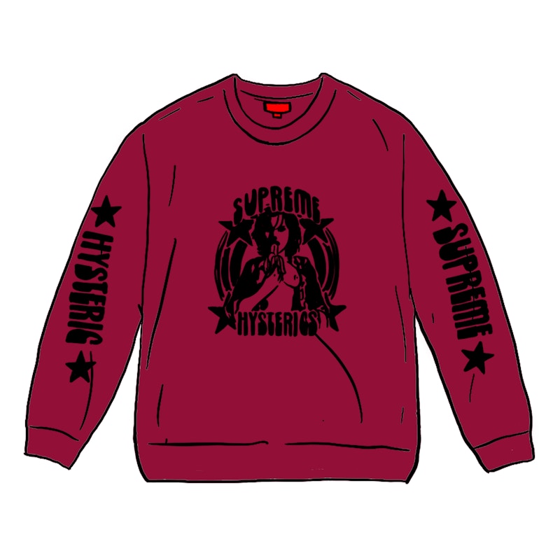 Supreme HYSTERIC GLAMOUR L/S Tee Dark Magenta