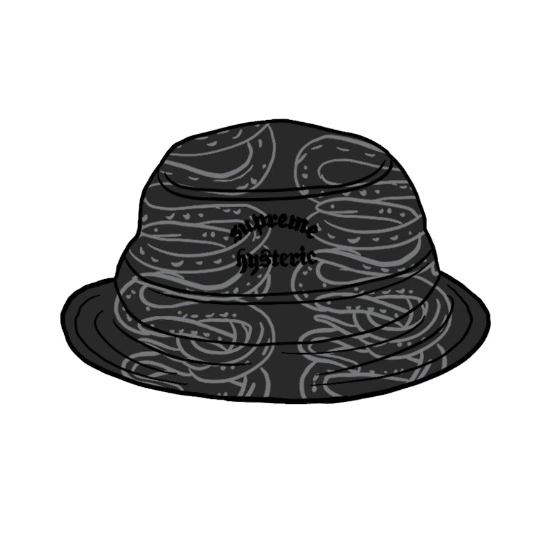 Supreme HYSTERIC GLAMOUR Snake Denim Crusher Black