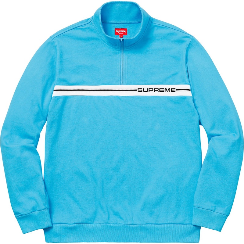 Supreme Half Zip Warm Up Light Blue