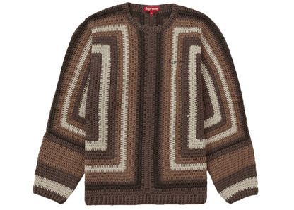 Supreme Hand Crocheted Sweater Brown