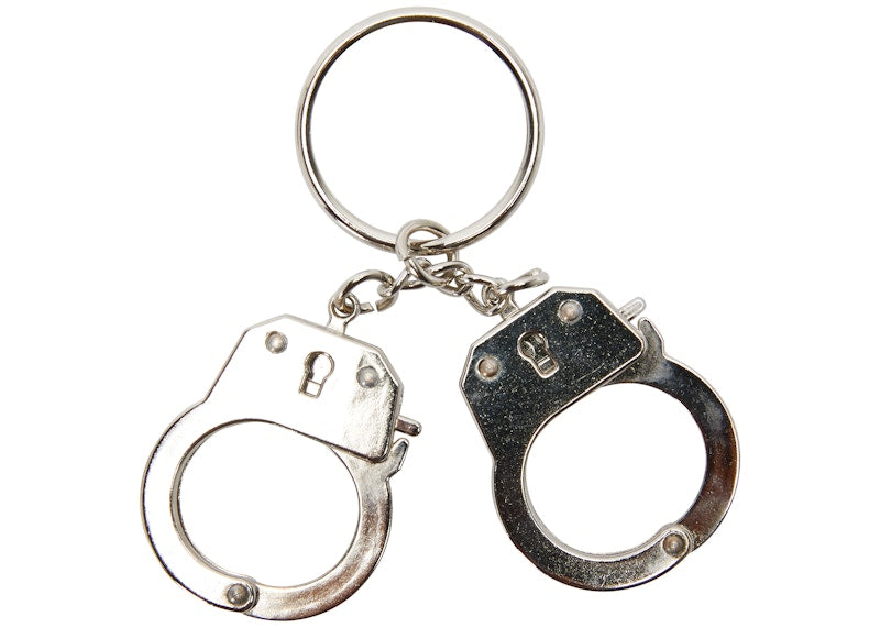 Supreme Handcuffs Keychain Silver