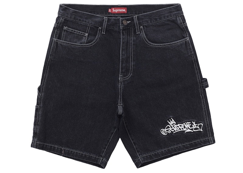 Supreme Handstyle Denim Painter Short Black