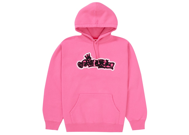 Supreme Handstyle Hooded Sweatshirt Magenta