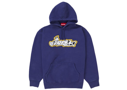 Supreme Handstyle Hooded Sweatshirt Washed Navy