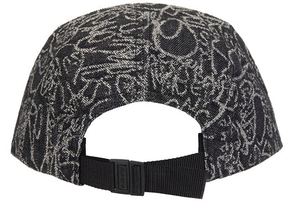 Supreme Handwriting Denim Camp Cap Black