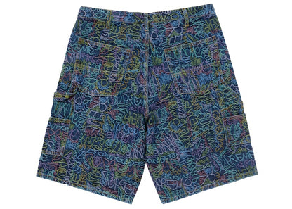 Supreme Handwriting Double Knee Denim Short Indigo