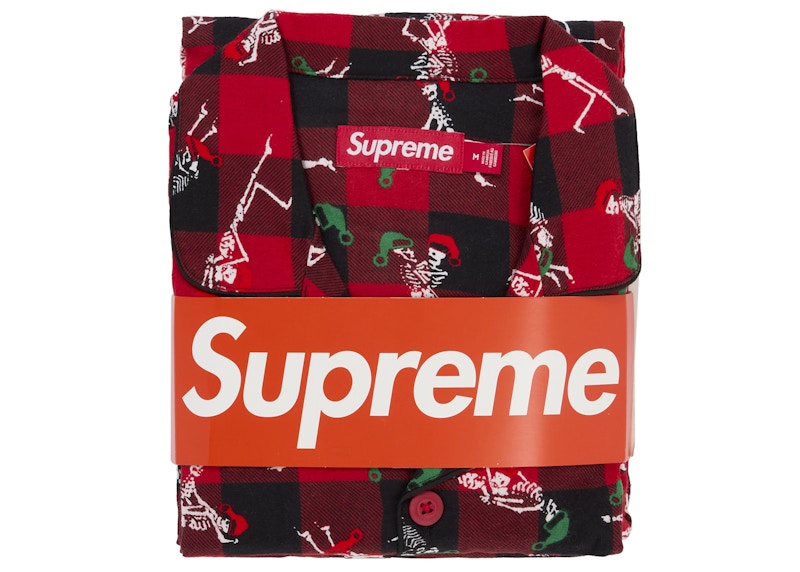 Supreme Hanes Holiday Pajama Set Red