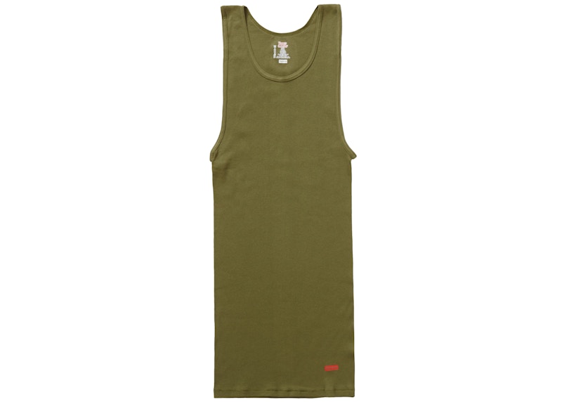 Supreme Hanes Tagless Tank Top (3 Pack) Olive