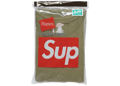 Supreme Hanes Tagless Tees (2 Pack) Olive