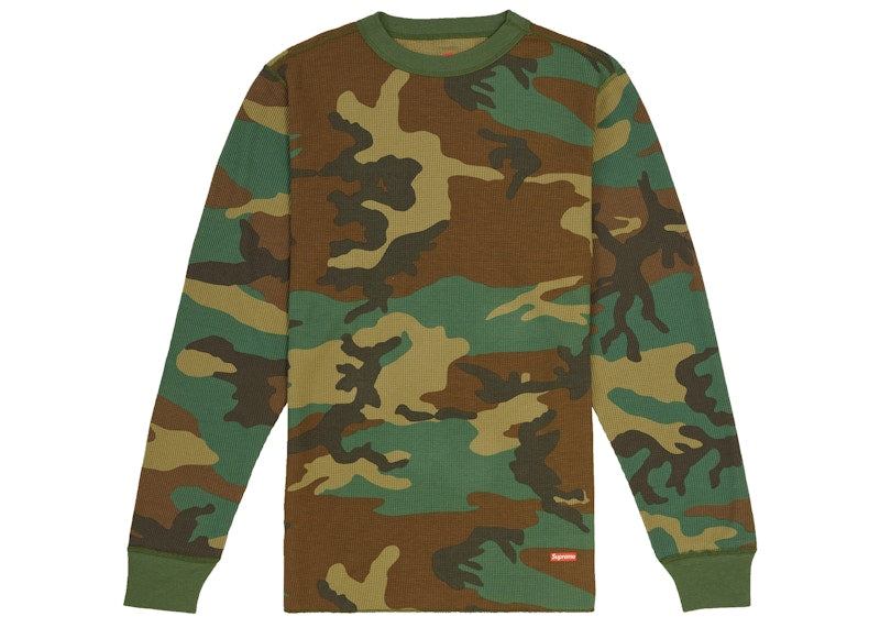 Supreme Hanes Thermal Crew (1 Pack) FW19 Woodland Camo
